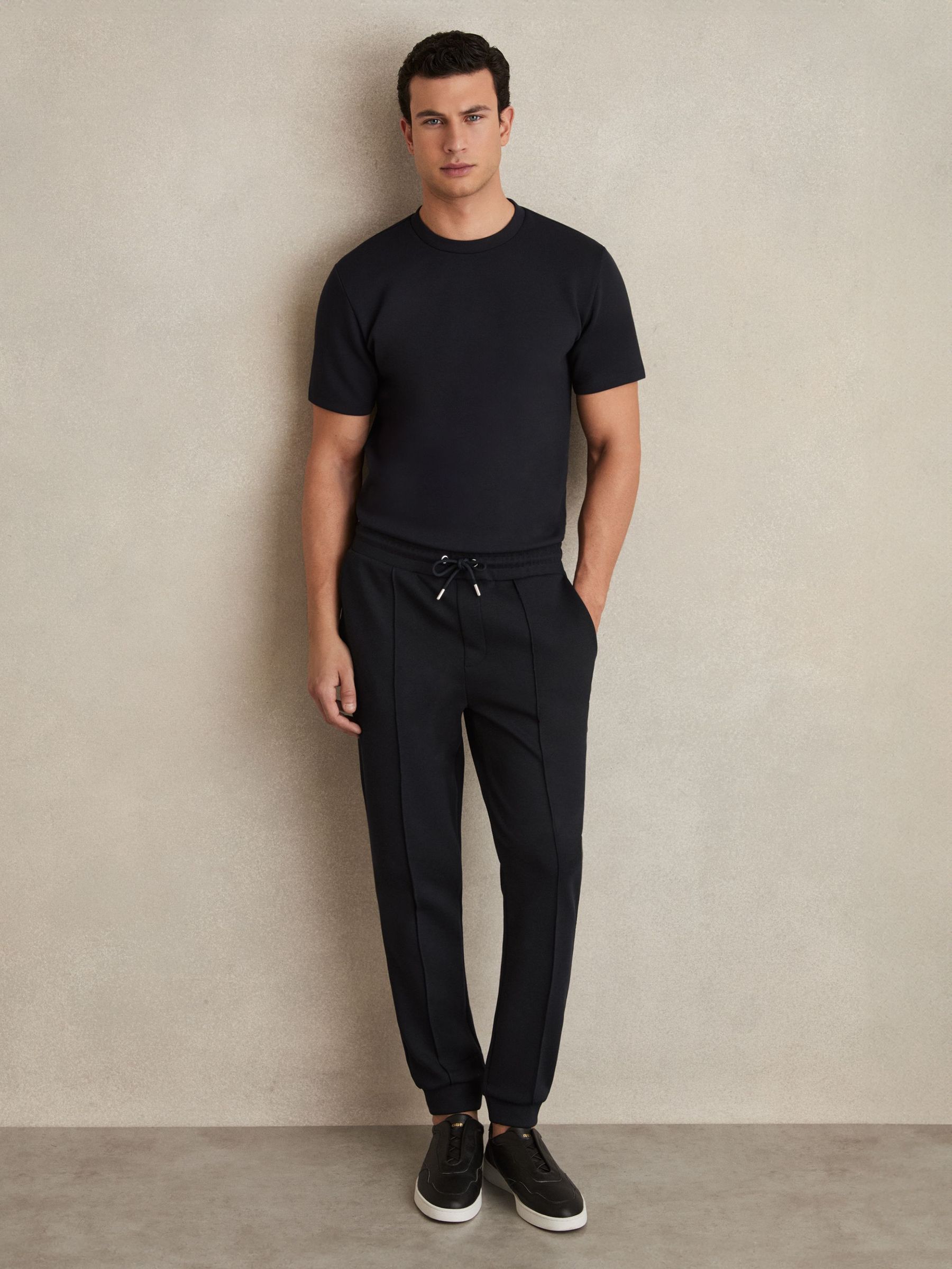 Drawstring Jersey Joggers in Navy Blue (N28723) | €140