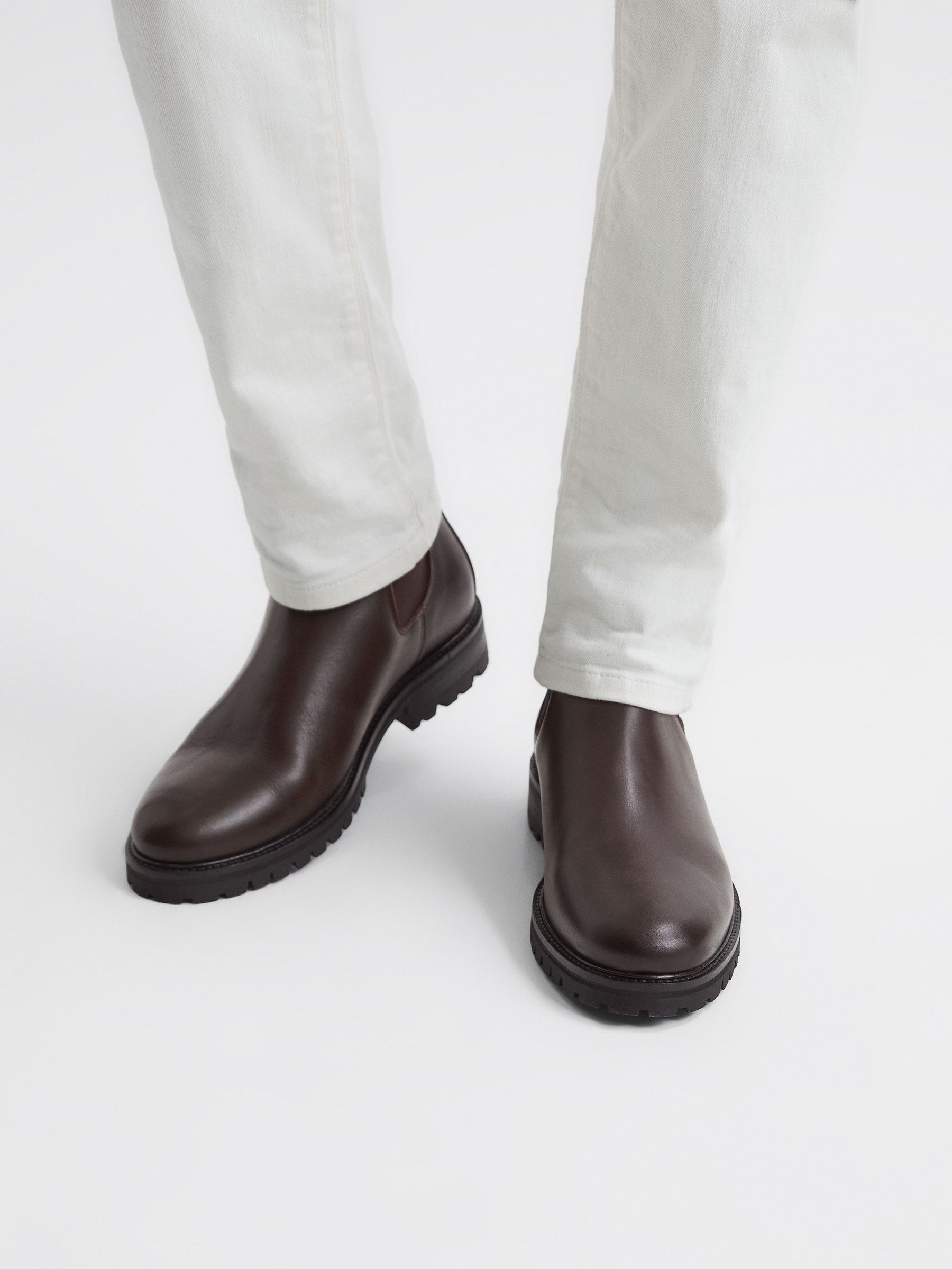 Leather Chelsea Boots in Chocolate (N44209) | €325
