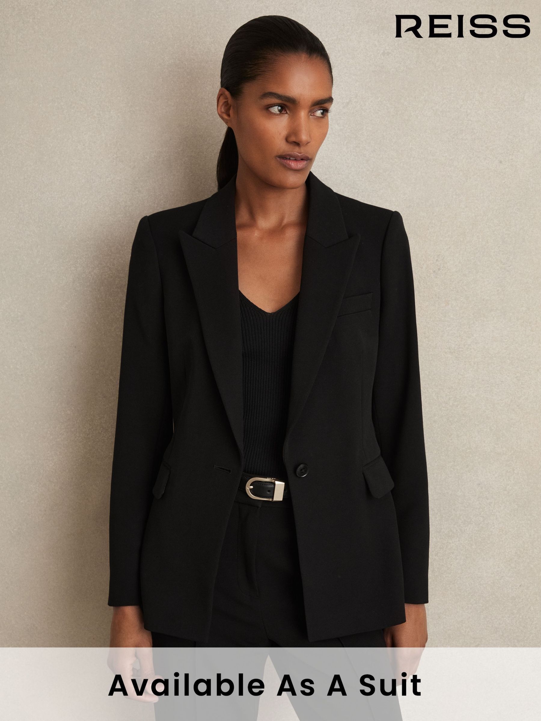 Tailored Single Breasted Suit Blazer in Black (N45082) | €285