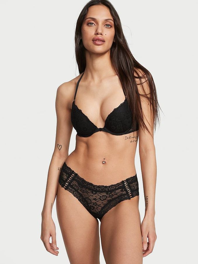 Black Double Side Lace Up Cheeky Knickers (N55725) | €10.50