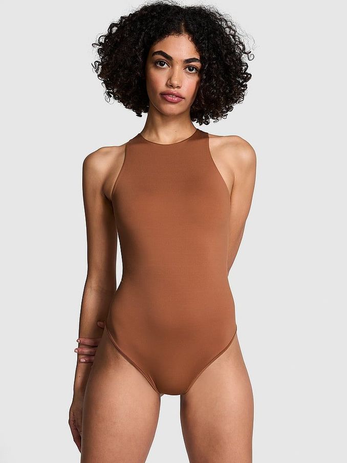 Caramel Brown Soft Stretch Tank Bodysuit (N55737) | €13