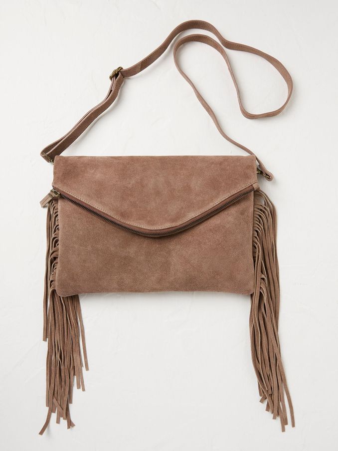 Brown Tassel Suede Cross-Body Bag (N68476) | €45