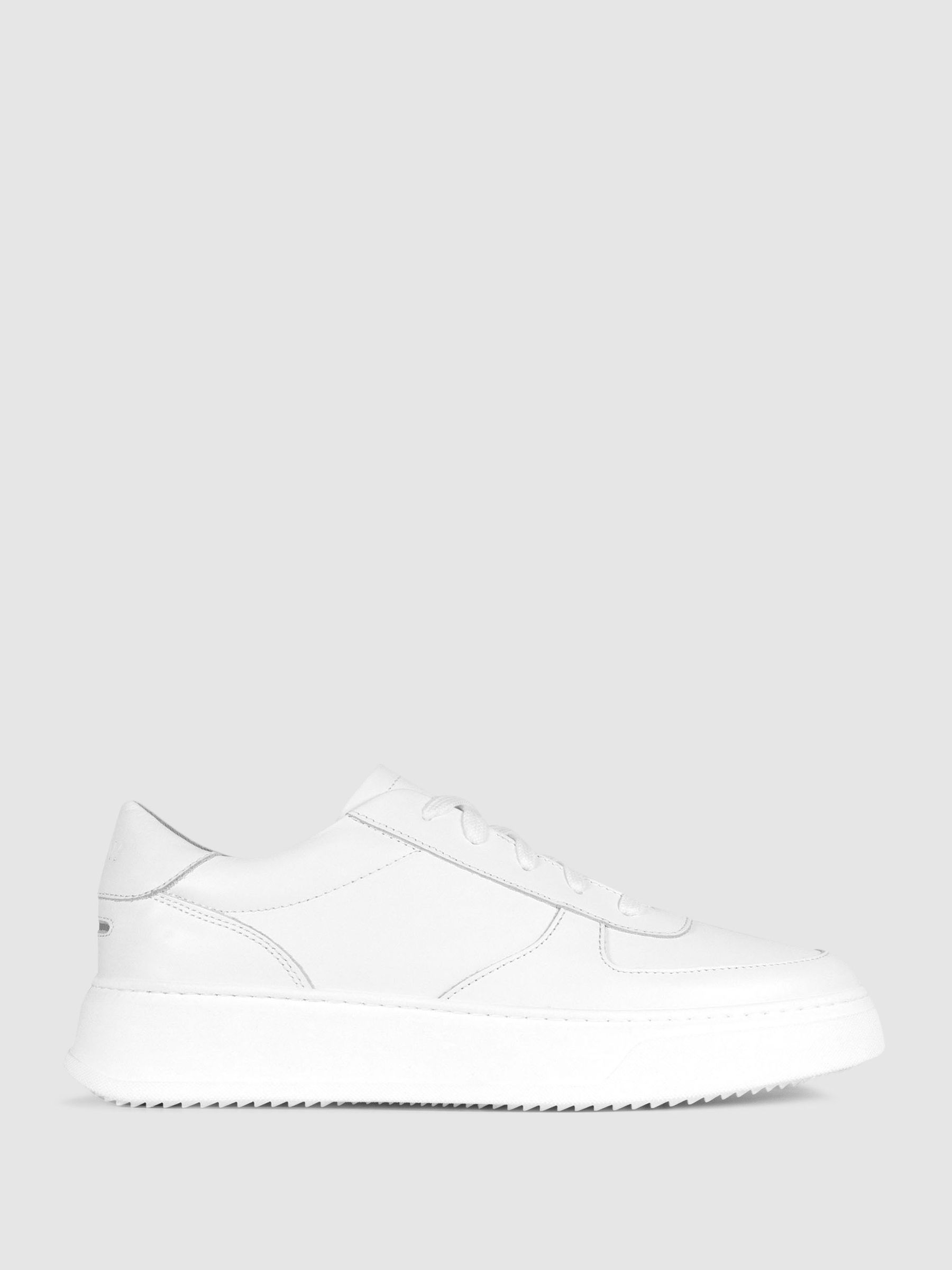 Unseen Footwear Leather Marais Trainers in White (N69232) | €168