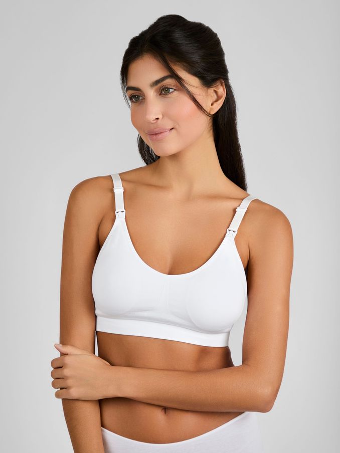 White Emma-Jane Padded Seamless Maternity & Nursing Bra (N70807) | $34
