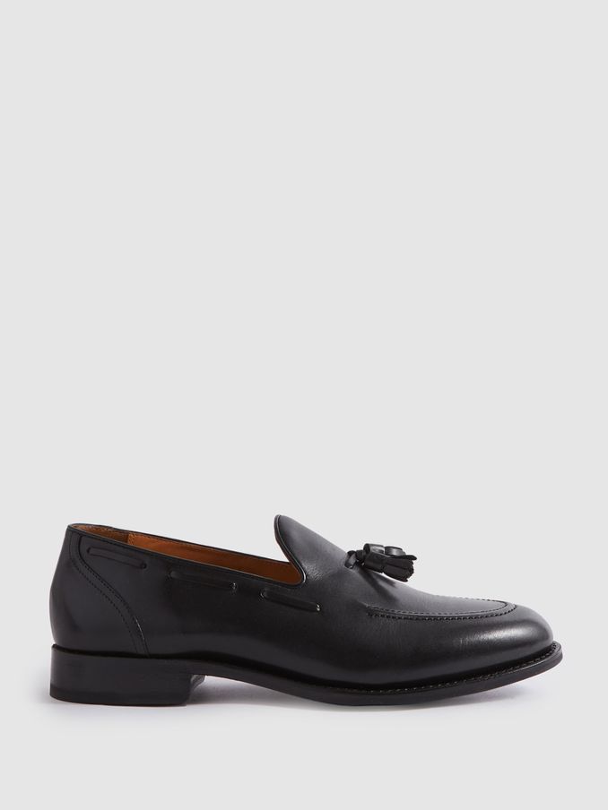 Leather Tassel Loafers in Black (N71519) | €345