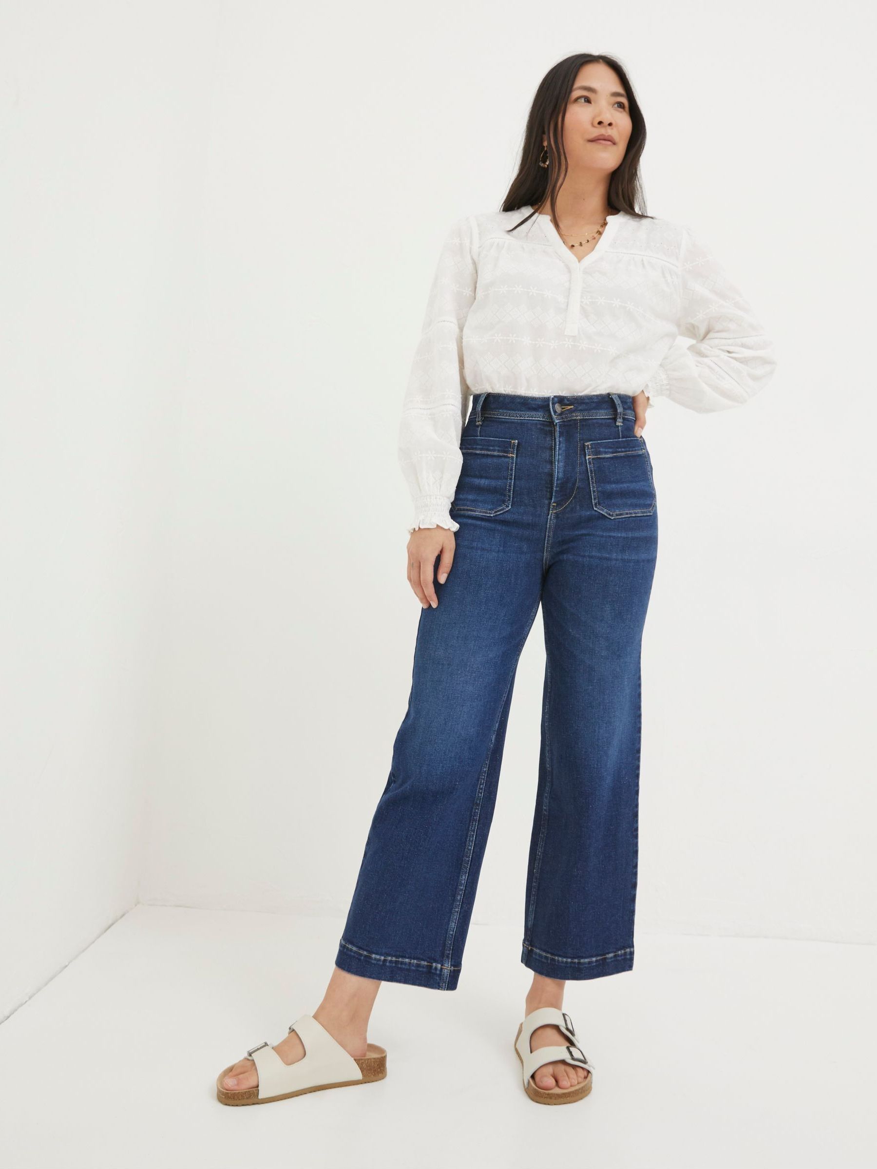 Keswick Blue Wide Leg Crop Jeans (N71876) | $92