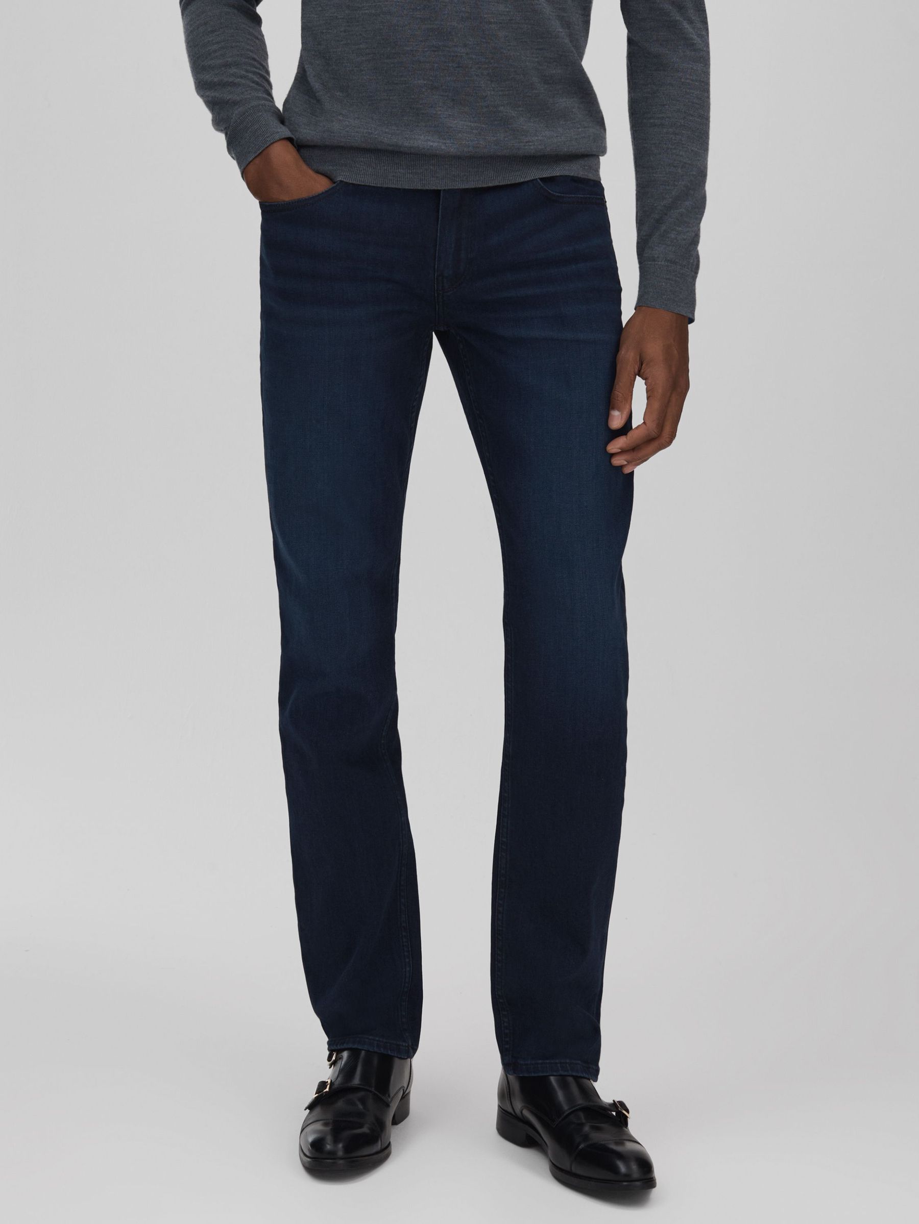 Paige Straight Leg Jeans in Conteras Blue (N72513) | $156