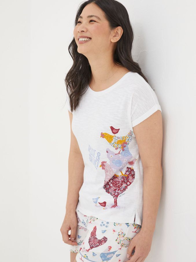 Hetti Natural Hen T-Shirt (N72995) | $24