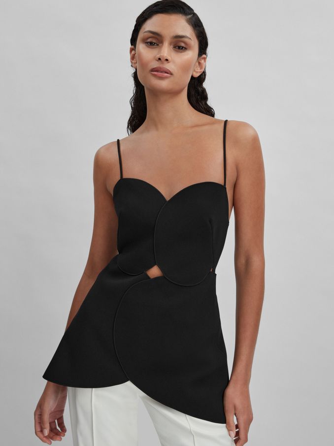 Acler Tie-Back Fitted Top in Black (N73400) | US$212