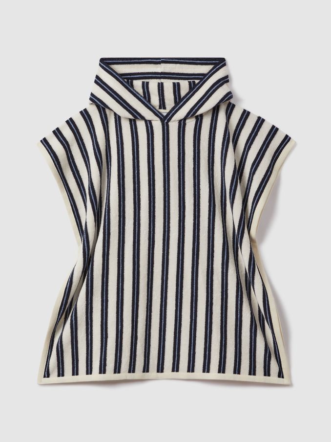4-9 yrs Cotton Blend Poncho in Navy (N74051) | €14