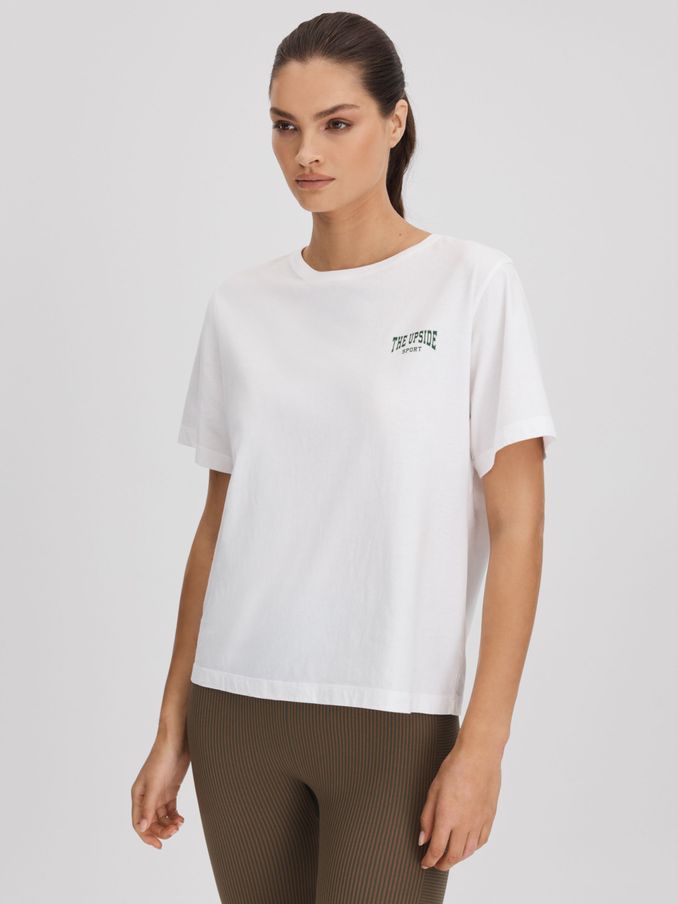 The Upside Cotton Crew Neck T-Shirt in White (N74284) | US$63
