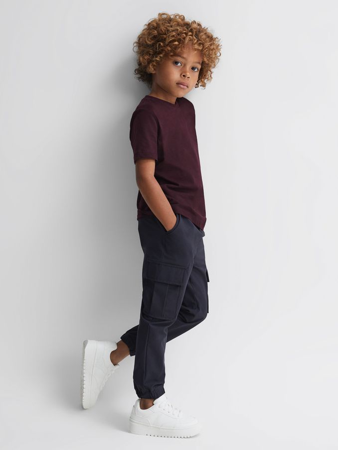 3-9 yrs Crew Neck T-Shirt in Bordeaux (N77519) | US$15