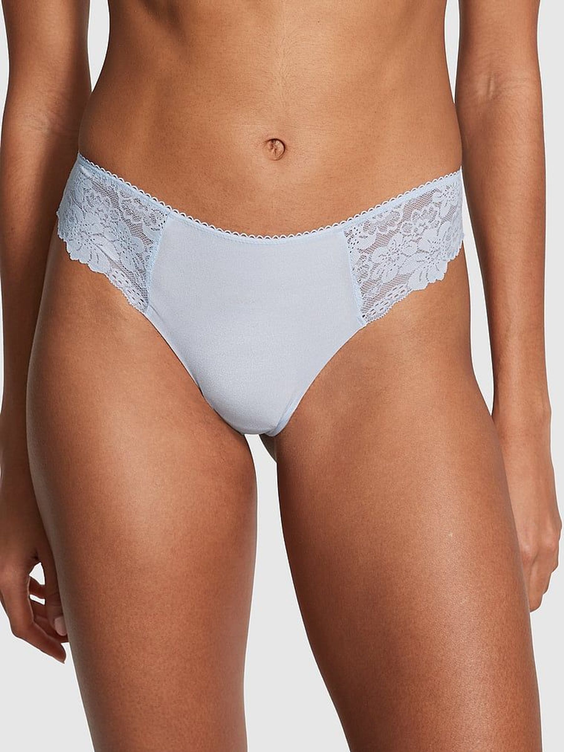 Blue Hydrangea Lace Thong Knickers (N95037) | €10.50