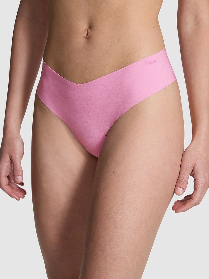 Pink Moonstone Thong No Show Lace Trim Hipster Knickers (N95064) | €4