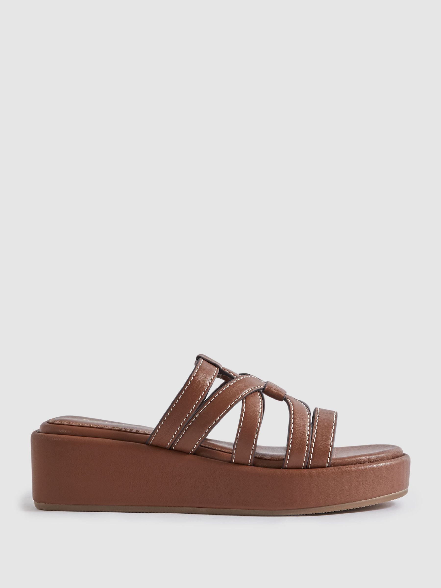 Riemensandalen aus Leder mit dicker Sohle, Braun (N 95993) | 89 €