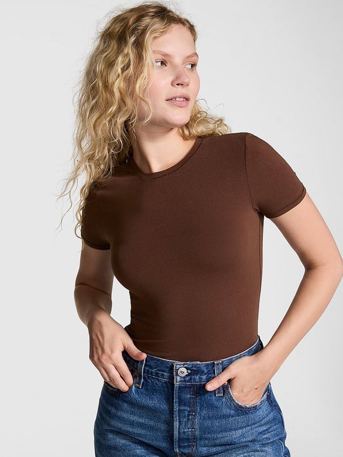 Ganache Brown Cotton T-Shirt (N97386) | €13