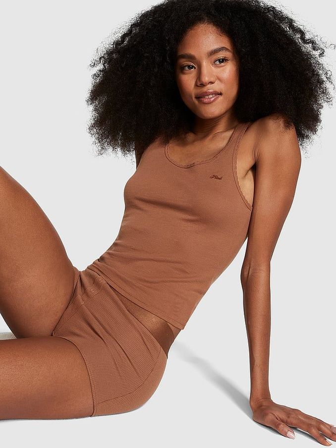 Nude Caramel Cotton Pyjama Vest Top (N97546) | €18.50