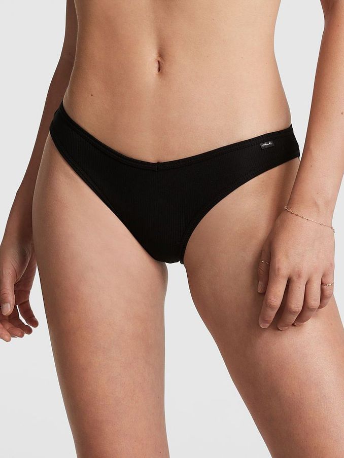 Pure Black Bikini Cotton Knickers (P21387) | €10.50