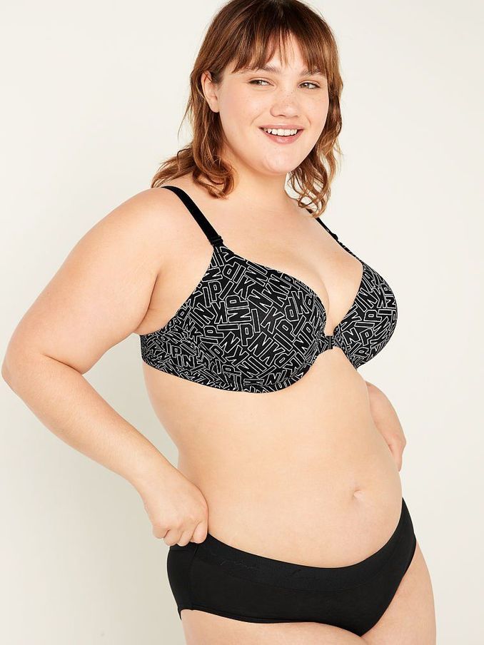 Pure Black Hipster Cotton Logo Knickers (P25711) | €10.50