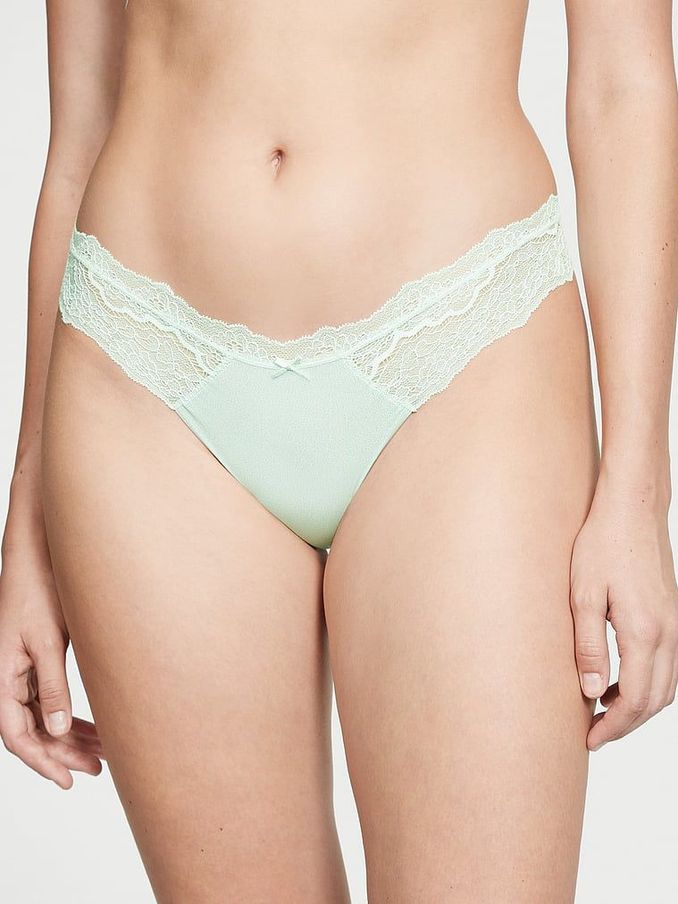 Misty Jade Foil Green Thong Knickers (P30019) | €8