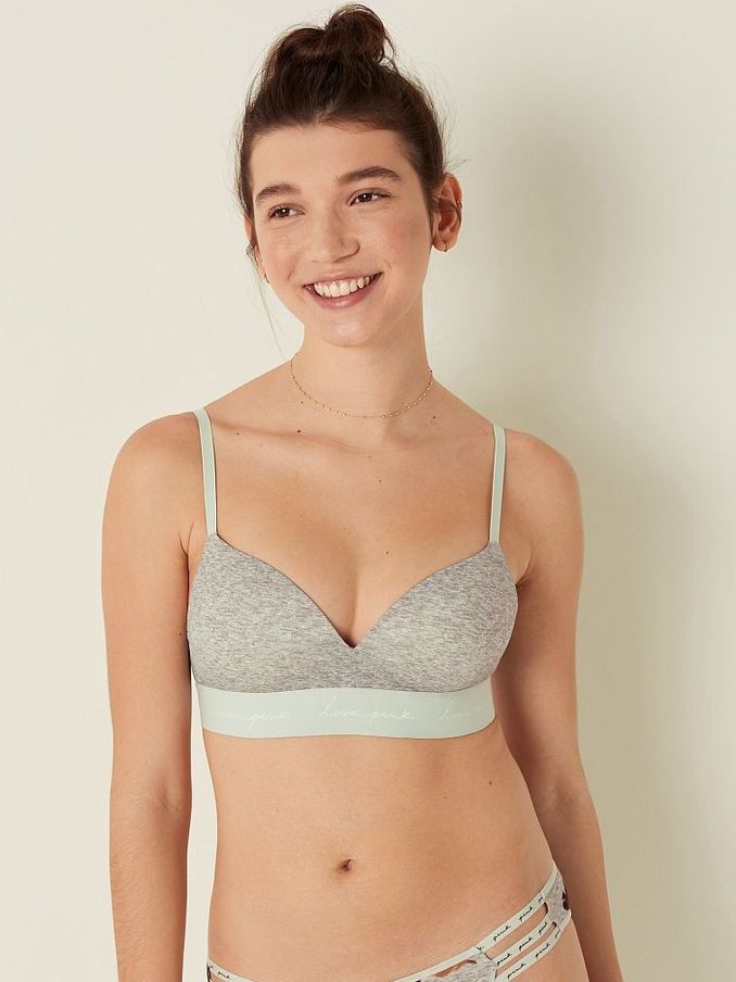 Grey Heather Non Wired Push Up Bra (P34274) | €33