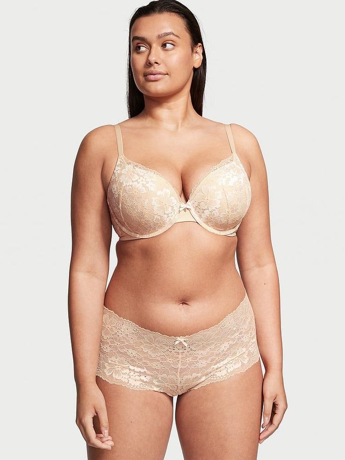 Champagne Nude Lace Short Knickers (P37222) | €11