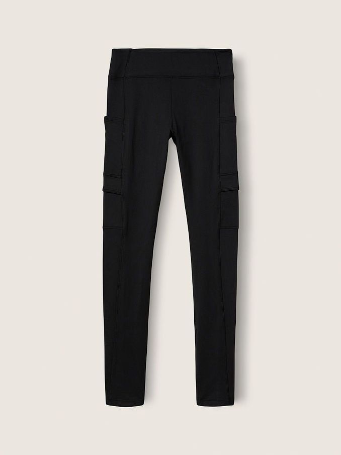 Pure Black Varsity High Waist Full Length Winter Legging (P37598) | €13