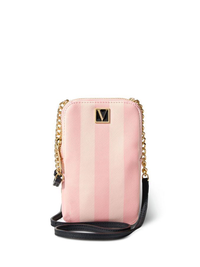 Pink Iconic Stripe Crossbody Phone Holder (P39816) | €40