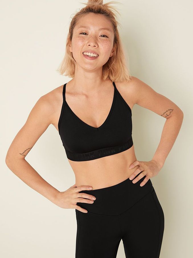 Pure Black Lightly Lined Low Impact Sports Bra (P50662) | €15