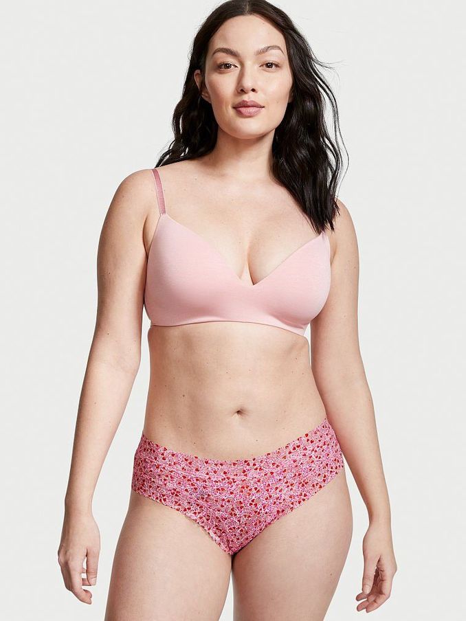 Pink Flora Vine Heart Floral Lace Cheeky Knickers (P53373) | €5