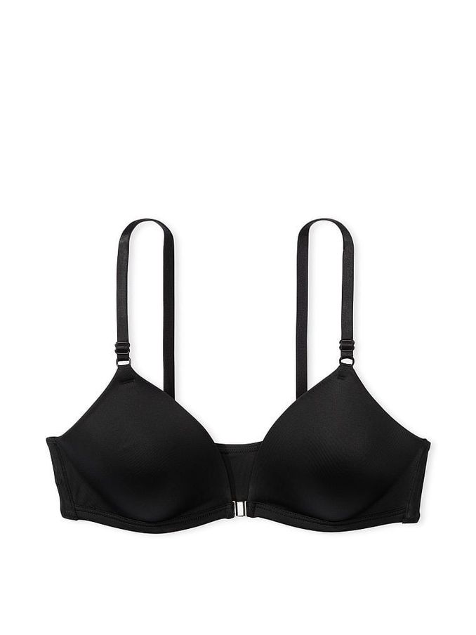 Black Non Wired Lightly Lined Front Close Bra (P55283) | €12