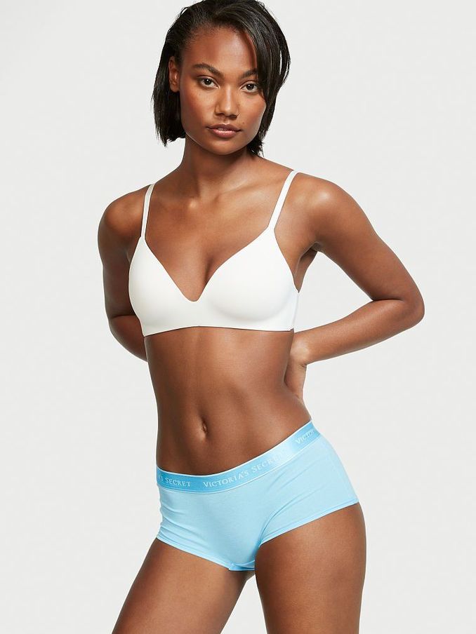 Breaker Blue Cotton Logo Short Knickers (P55635) | €4