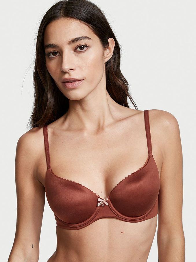 Dark Cognac Brown Smooth Lightly Lined Demi Bra (P55874) | €17
