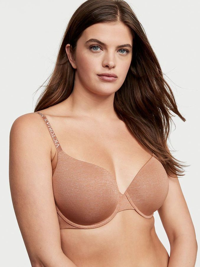 Brilliant Blush Orange Smooth Logo Strap Lightly Lined T-Shirt Bra (P55881) | €17