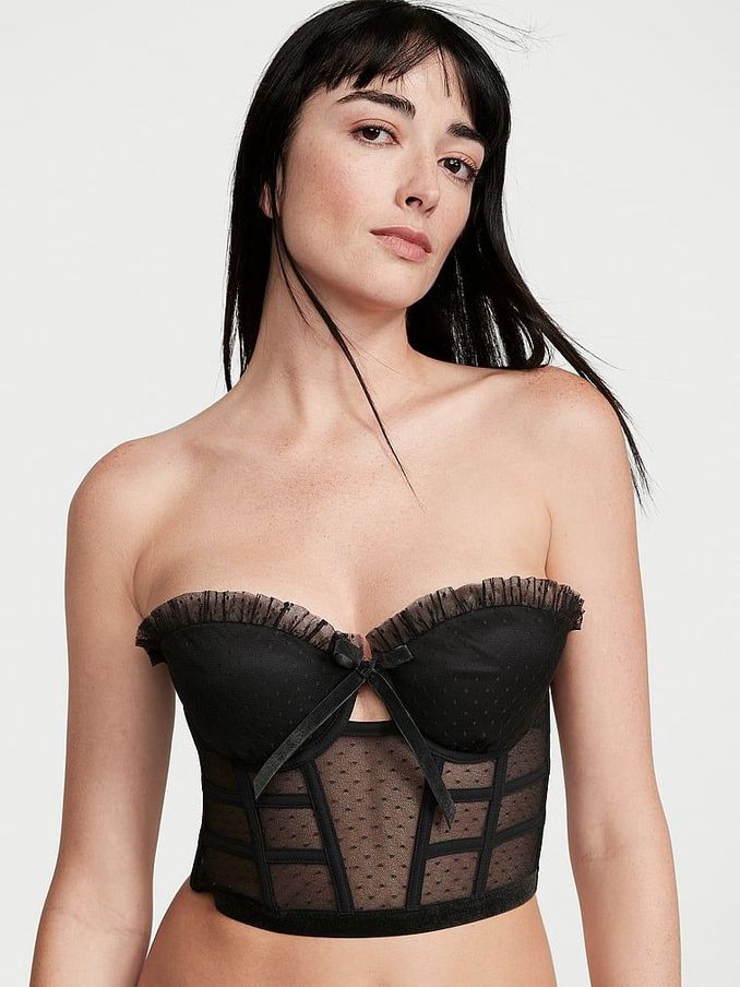 Black Velvet Corset Bra Top (P57383) | €34