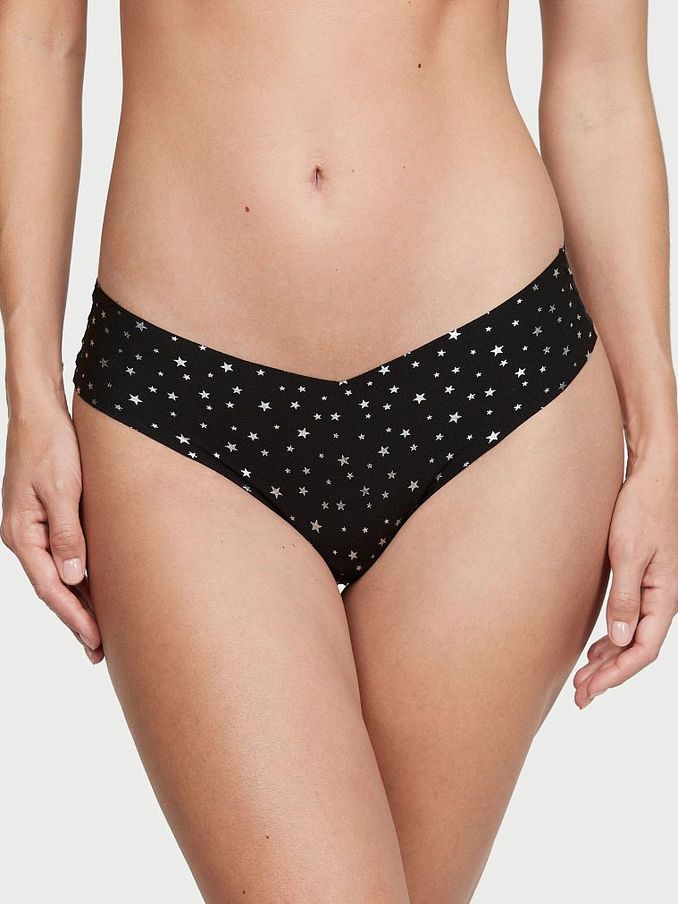 Black Twinkle Foil Smooth Thong Knickers (P57944) | €7