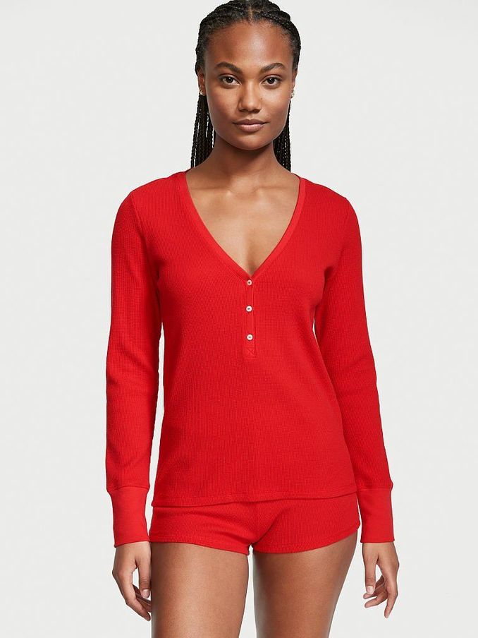 Lipstick Red Thermal Short Pyjamas (P58138) | €17