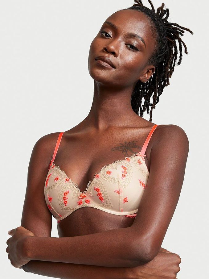 Champagne Nude Lace Lightly Lined Non Wired Bra (P58163) | €17