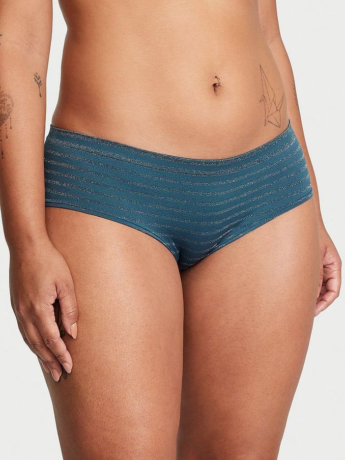 Midnight Sea Blue Silver Smooth Hipster Knickers (P59143) | €4