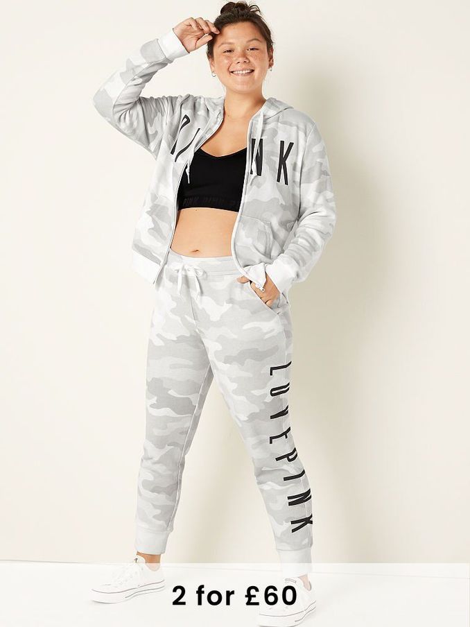Glacier Grey Camo With Logo Everyday Lounge Skinny Jogger (P62134) | €11