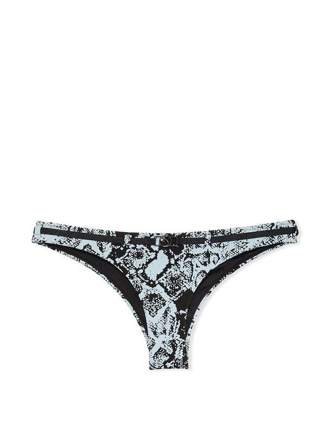 Blue Snake Wild Wanderer Belted Brazilian Swim Bottom (P62288) | €11