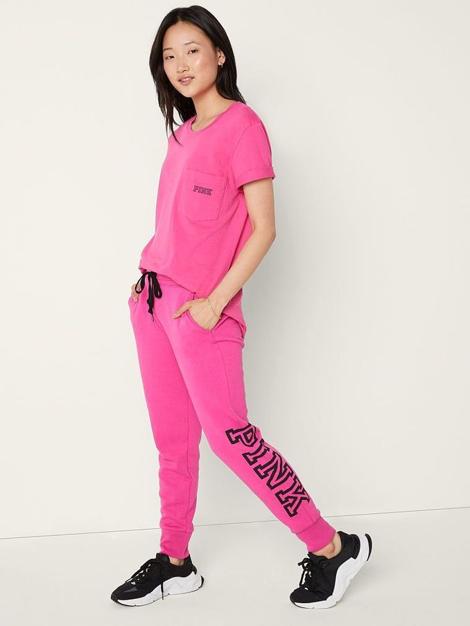 Neon Fuchsia Classic Logo Everyday Lounge Skinny Jogger (P62771) | €20