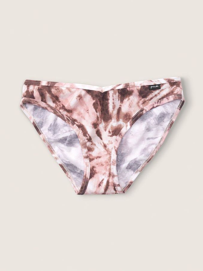 Tie Dye Sheer Pink Cotton Bikini Knicker (P65388) | €3