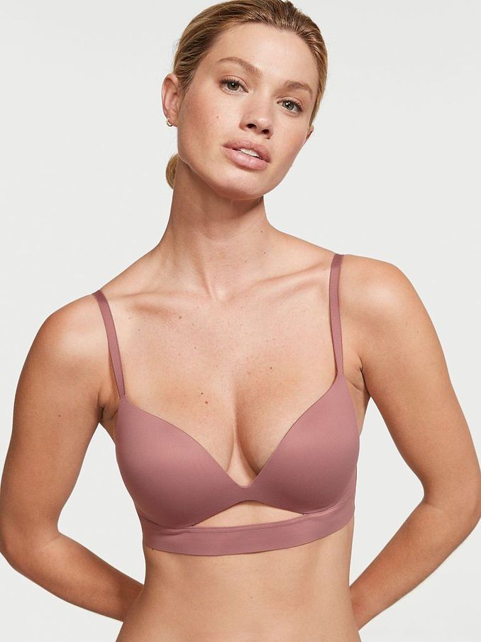 Vintage Rose Pink Smooth Non Wired Push Up Bra (P67006) | €22