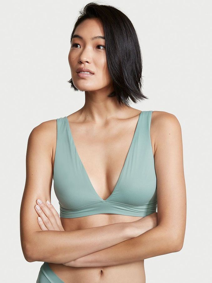 Sage Dust Green Unlined Soft Wireless Lounge Bra (P72529) | €11