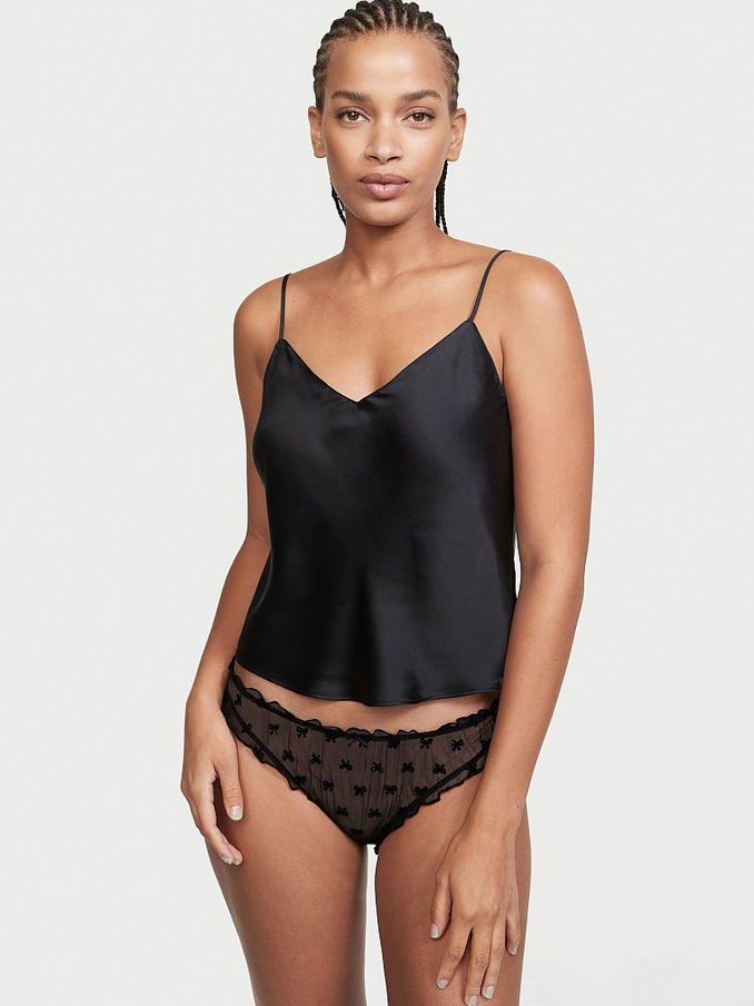 Black Ruffle Mesh Cheekini Panty (P73088) | €5