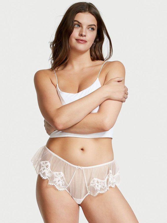 Coconut White Lace Cheeky Knickers (P73226) | €13