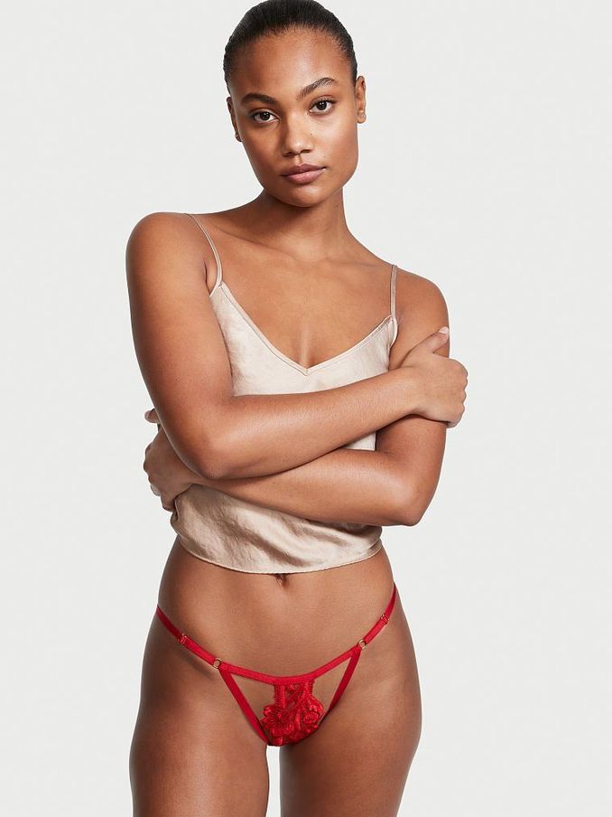 Lipstick Red Strappy Bikini Knickers (P73230) | €11