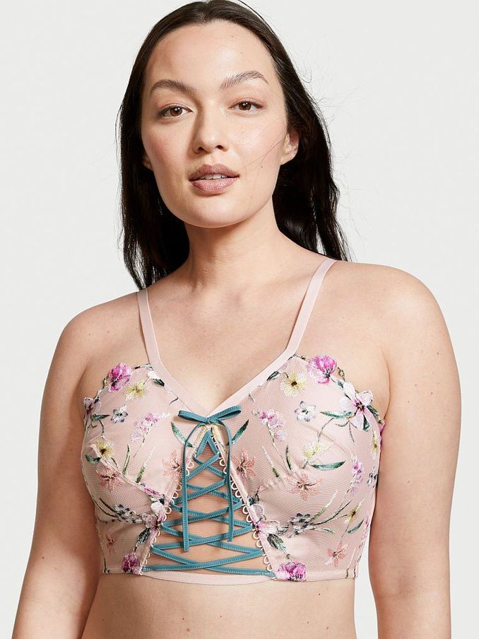 Pink Fizz Embroiderd Unlined Corset Bra Top (P73252) | €17