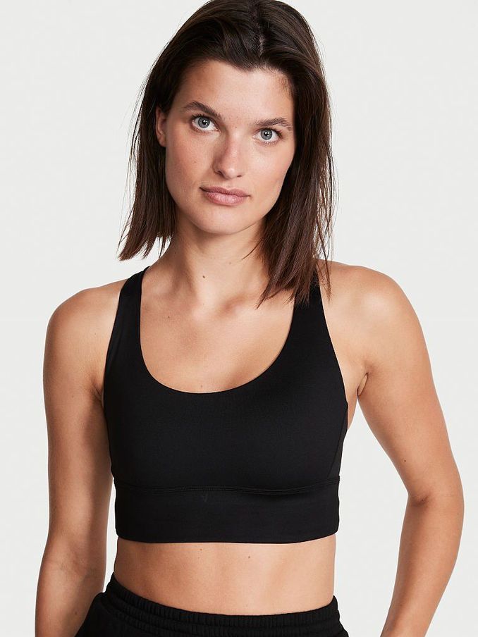 Black Low Impact Strappy Back Yoga Sports Bra (P73356) | €17